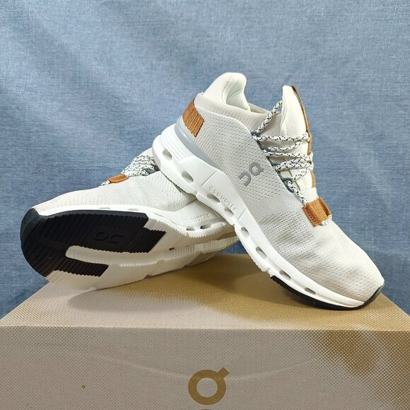 New On Cloudnova White Pearl Running Shoes Womens Sneaker - Picture 2 of 5